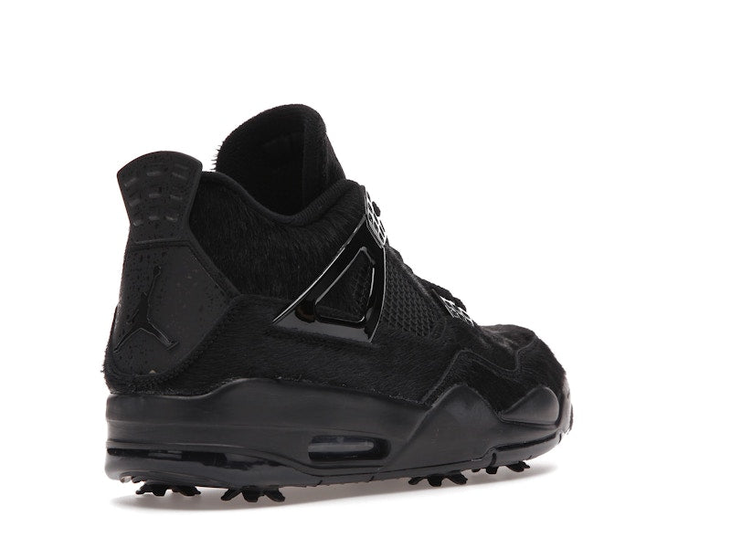 Air Jordan 4 Retro Golf Black Cat Pony Hair - Black/Cement Grey - CU9981-001 - 31