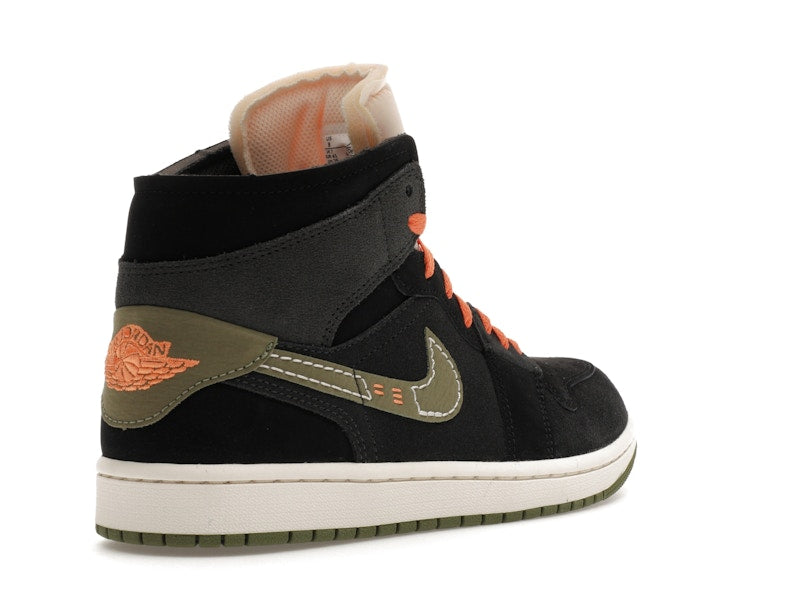 Air Jordan 1 Mid SE Craft Anthracite Light Olive - Anthracite/Black/Bright Mandarin/Sky J Light Olive - FD6817-003 - 31
