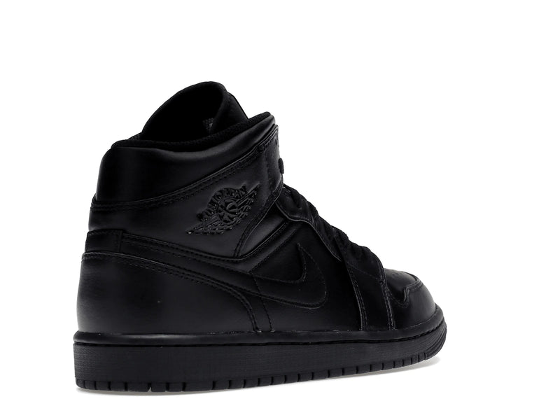 Air Jordan 1 Mid Triple Black (2022) - Black/Black/Black - 554724-093 - 31