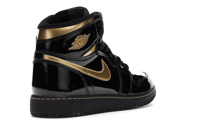 Air Jordan 1 Retro High Black Metallic Gold (2020) (GS) - Black/Black-Metallic Gold - 575441-032 - 31