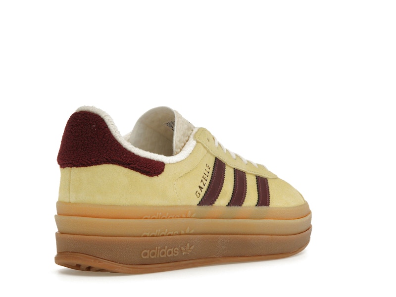 adidas Gazelle Bold Almost Yellow Maroon (Women's) - Almost Yellow/Maroon/Wonder White - IF5937 - 31