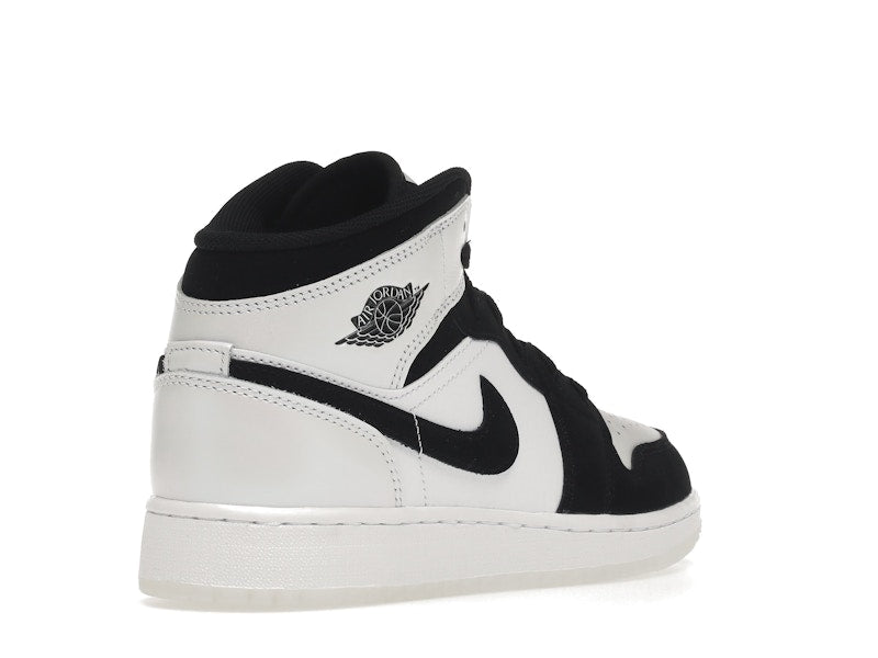 Air Jordan 1 Mid Diamond Shorts (GS) - White/Multi-Color/Black - DN4321-100 - 31