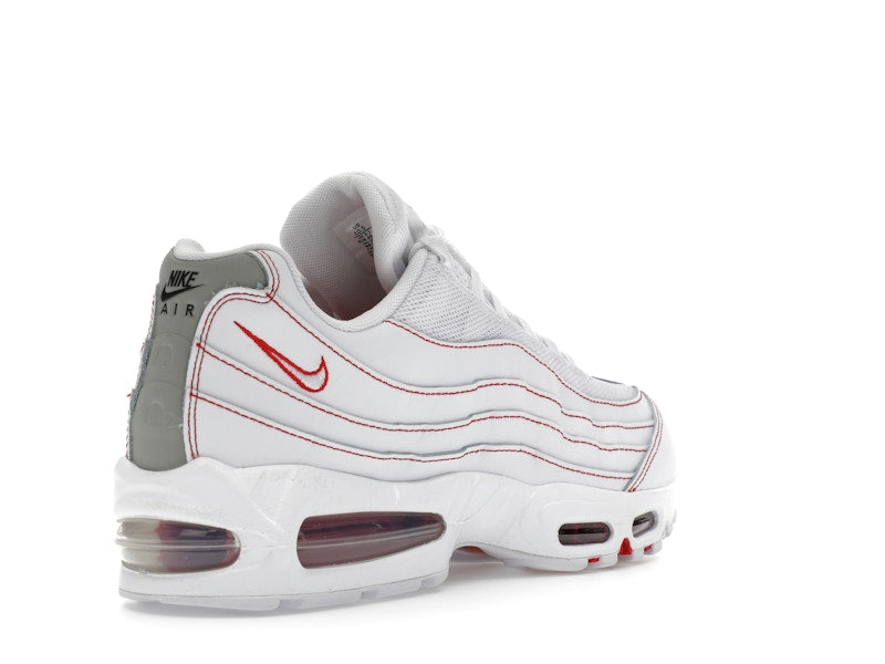 Nike Air Max 95 OG Big Bubble White University Red - White/University Red/Wolf Grey - IB7936-100 - 31