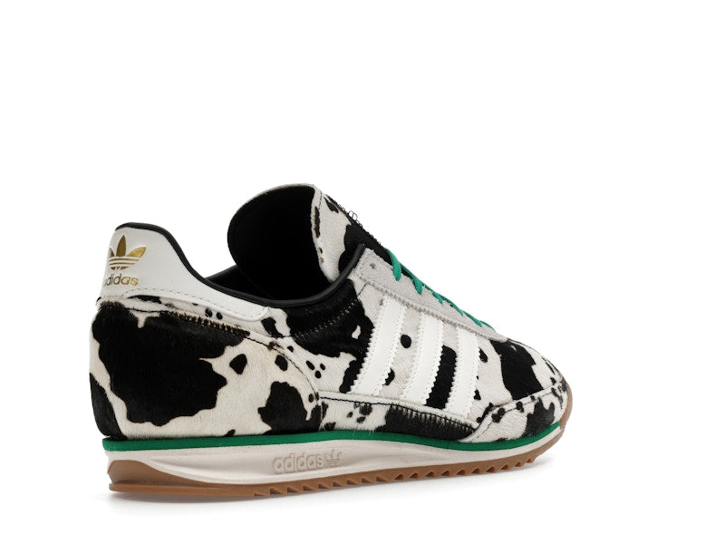 adidas SL 72 OG Cow Print Black White (Women's) - Core Black/Off White/Court Green - JR1639 - 31