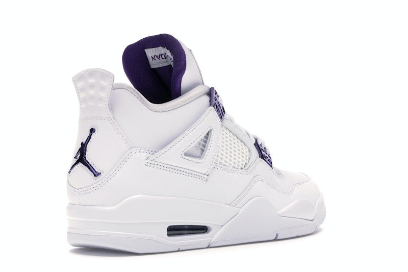 Air Jordan 4 Retro White Court Purple - White/Metallic Silver-Court Purple - CT8527-115 - 31