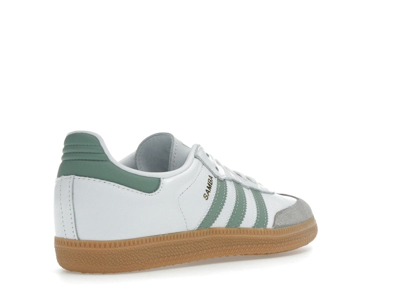 Adidas Samba OG Cloud White Silver Green (GS) - Cloud White/Silver Green/Gum - JP5479 - 31