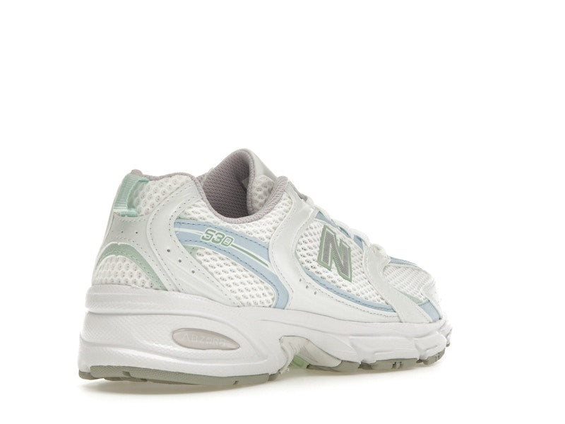 New Balance 530 White Light Chrome Blue Clay Ash - White/Light Chrome Blue/Clay Ash - MR530PC - 31