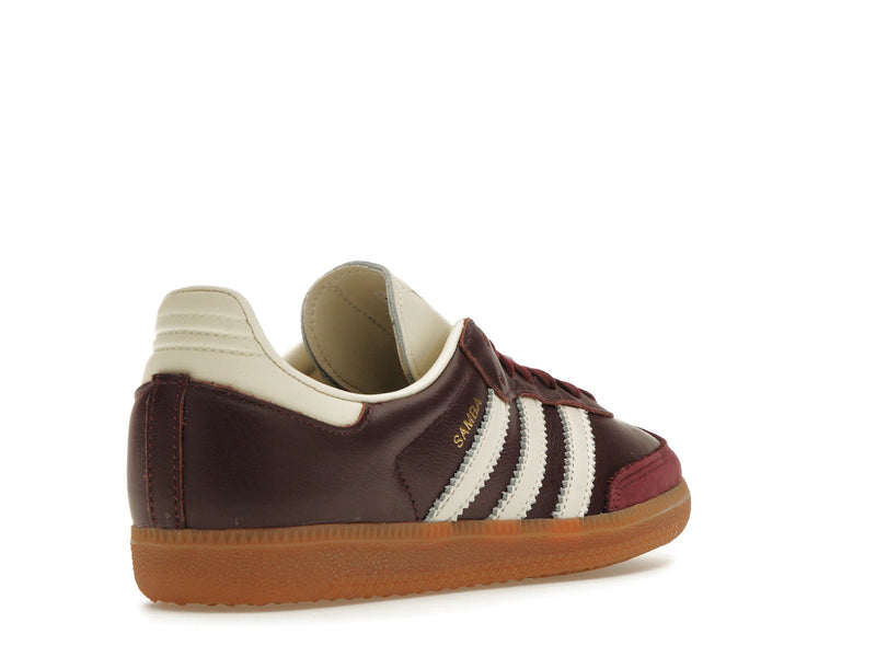 Adidas Samba OG Maroon Gold Metallic - Maroon/Cream White/Gold Metallic - ID0477 - 31