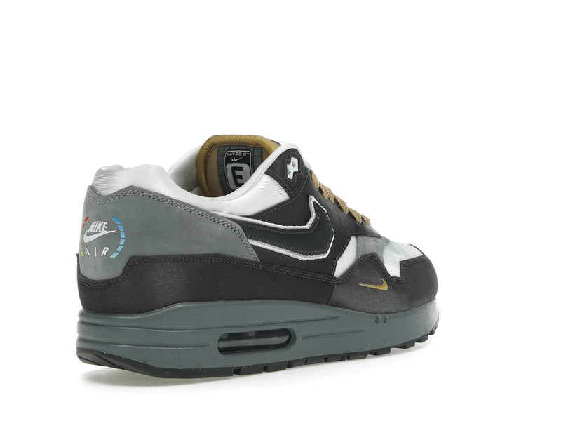 Nike Air Max 1 Swoosh Low Poly Big Head Mode - Dark Smoke Grey/White/Metallic Gold - IB9898-001 - 31