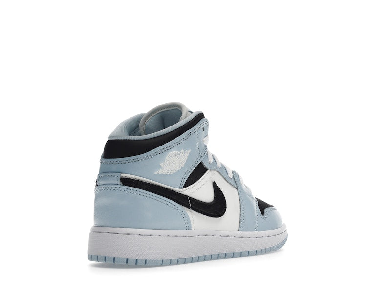 Air Jordan 1 Mid Ice Blue (GS) - Ice Blue/Black-Sail-White - 555112-401 - 31