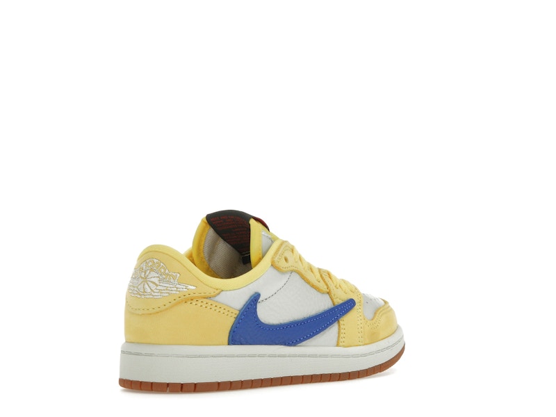 Air Jordan 1 Retro Low OG SP Travis Scott Canary (Enfant) - Canary/Racer Blue/Light Silver/Gum Medium Brown - DZ5909-700 - 31