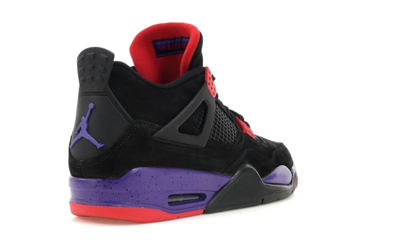 Air Jordan 4 Retro Raptors - Black/Court Purple-University Red - AQ3816-065 - 31