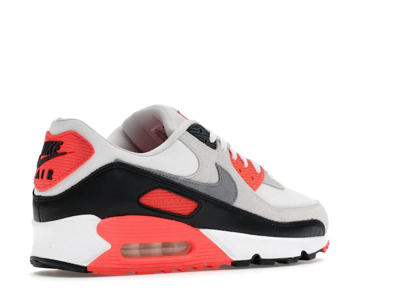 Nike Air Max 90 Infrared 2026 Iu1055 100 - White/Cement Grey/Infrared/Black - IU1055-100 - 33