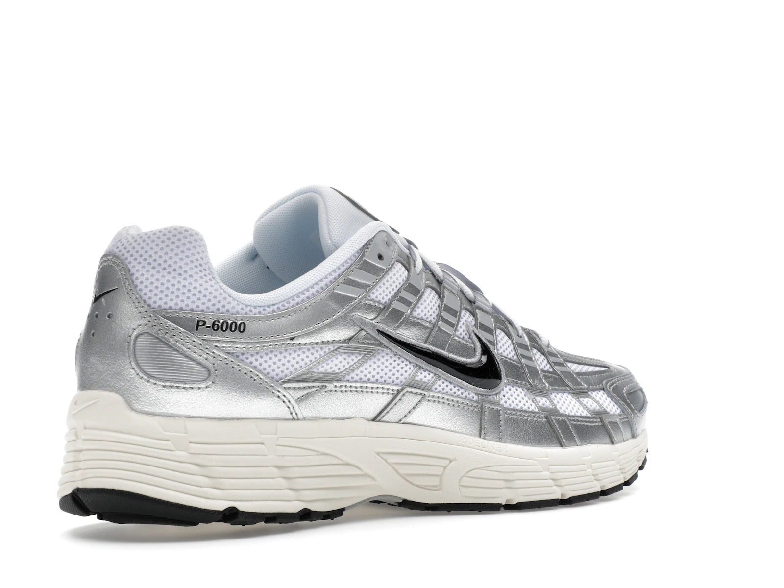 Nike P 6000 White Metallic Silver Flat Silver Black - White/Metallic Silver/Flat Silver/Black - CD6404-105 - 32