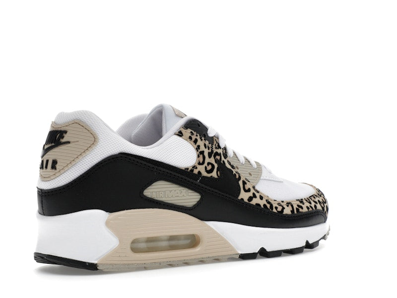 Nike Air Max 90 Leopard Sanddrift Black (Women's) - White/Sanddrift/Hemp/Black - IF1619-100 - 32