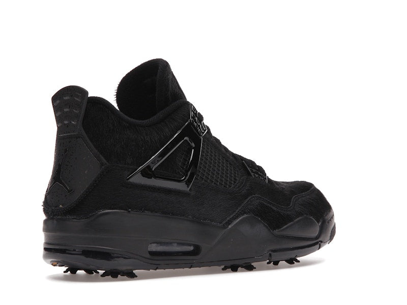 Air Jordan 4 Retro Golf Black Cat Pony Hair - Black/Cement Grey - CU9981-001 - 32