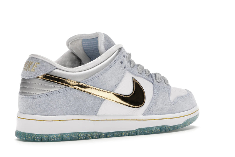 Nike SB Dunk Low Sean Cliver - Ice Blue/White-Metallic Gold-Metallic Silver - DC9936-100 - 32