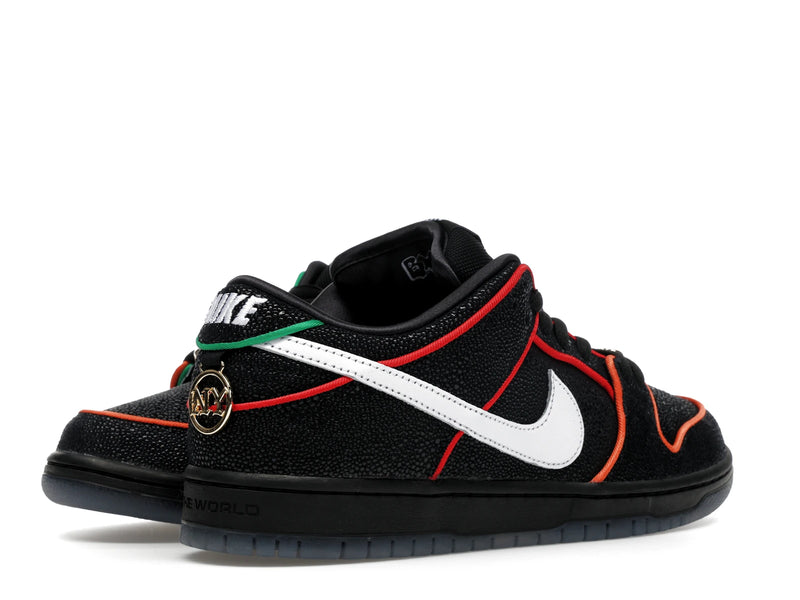 Nike SB Dunk Low Bronx Girls Skate - Black/White/Challenge Red/Total Orange/Lucky Green/Smoke Grey - HV1664-001 - 32