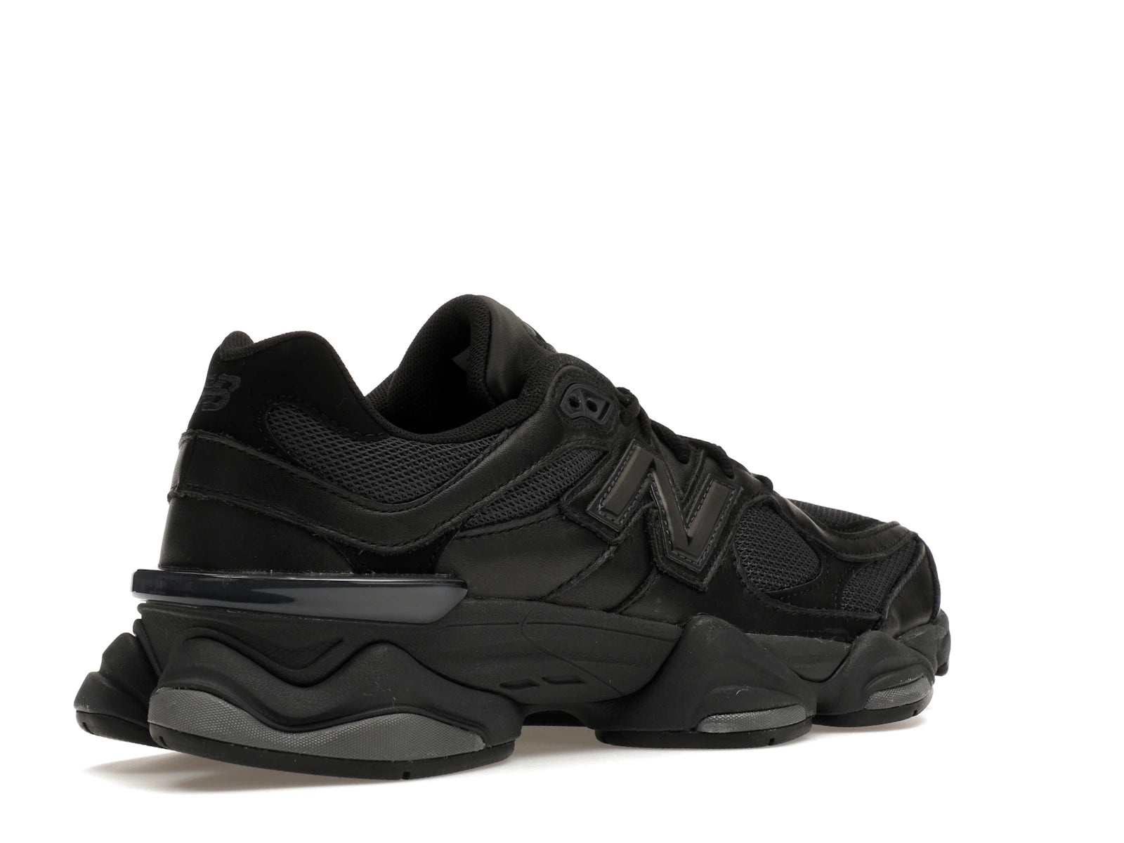 New Balance 9060 Triple Black Leather - U9060NRI - 32