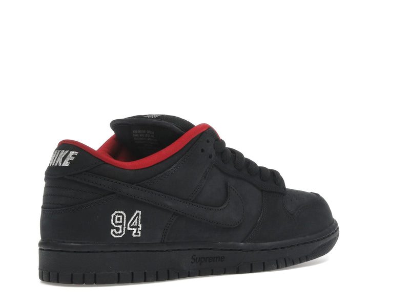 Nike SB Dunk Low Supreme 94 Black - Black/Black/Black - HQ8487-001 - 32