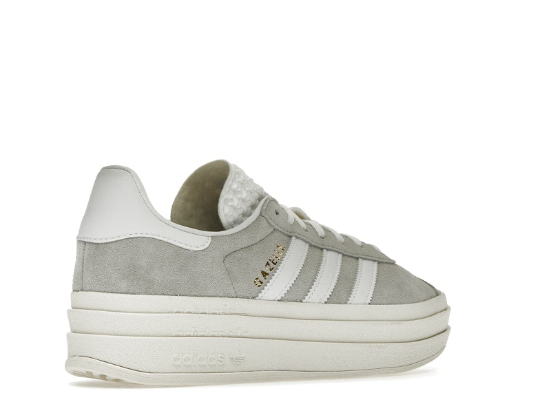 adidas Gazelle Bold Grey White (Women's) - Grey Two/Footwear White/Core White - HQ6893 - 32