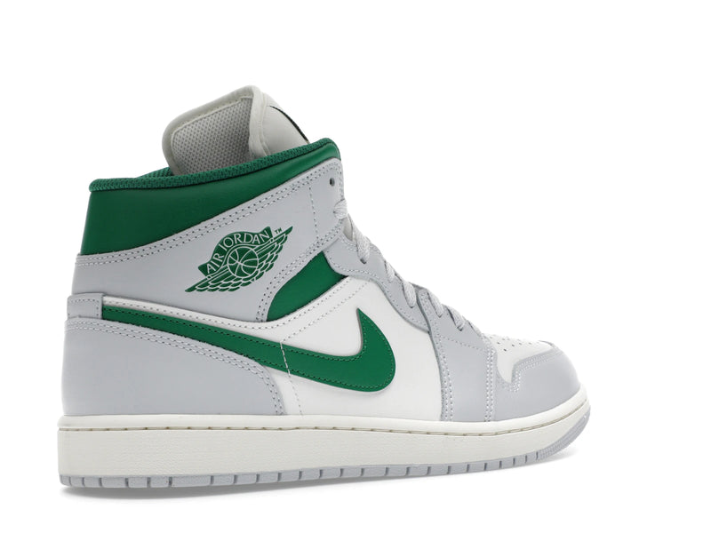 Air Jordan 1 Mid White Pure Platinum Pine Green - Summit White/Pure Platinum/Sail/Pine Green - DQ8426-142 - 32