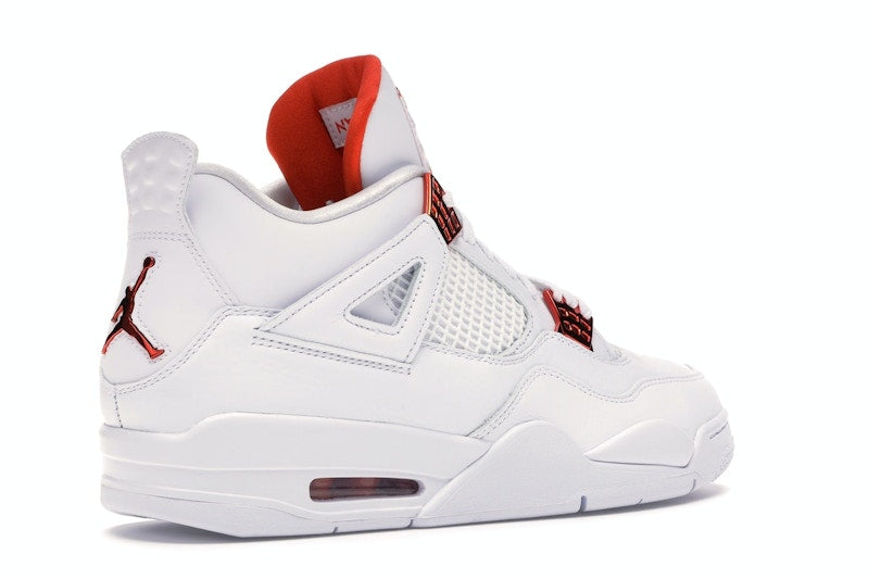 Air Jordan 4 Retro Metallic Orange - White/Metallic Silver-Team Orange - CT8527-118 - 32
