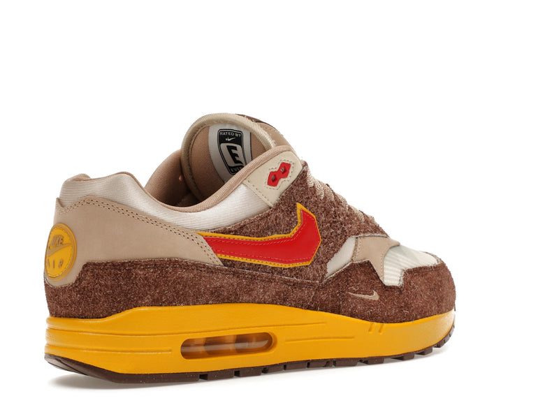 Nike Air Max 1 Swoosh Low Poly Big Head Origins - Light Chocolate/Hemp/Sand Drift/University Red - HV5776-200 - 32