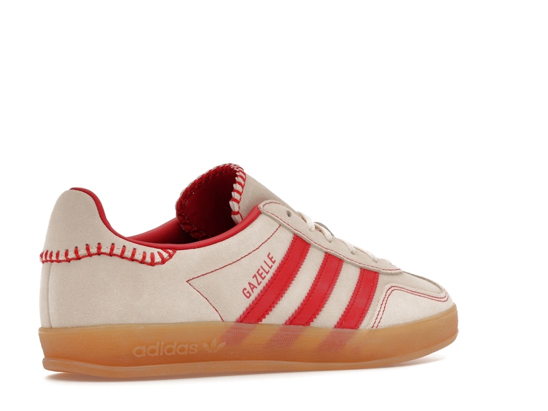 adidas Gazelle Indoor Beige Better Scarlet (Women's) - Beige/Better Scarlet/Cream White - JS1402 - 32