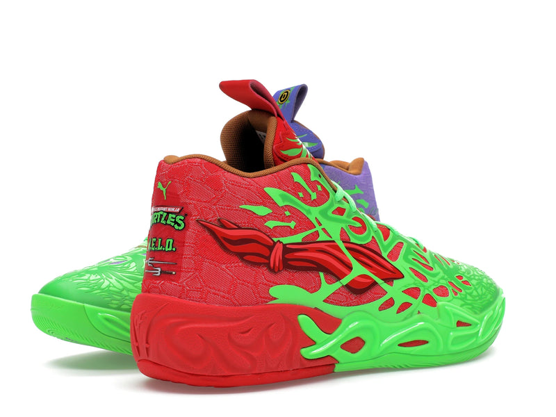Puma Lamelo Ball Mb04 Teenage Mutant Ninja Turtles Raphael And Donatello - Fluro Green Pes/PUMA Red/Dark Amethyst - 312055-01 - 32