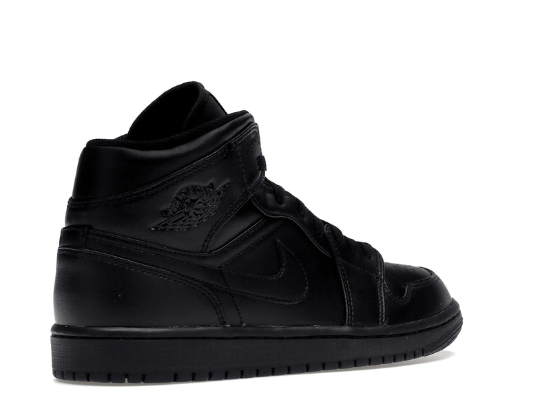 Air Jordan 1 Mid Triple Black (2022) - Black/Black/Black - 554724-093 - 32