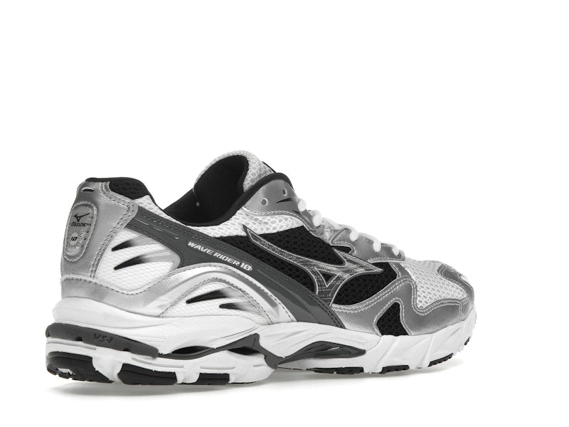 Mizuno Wave Rider 10 White Silver Black - vue 32