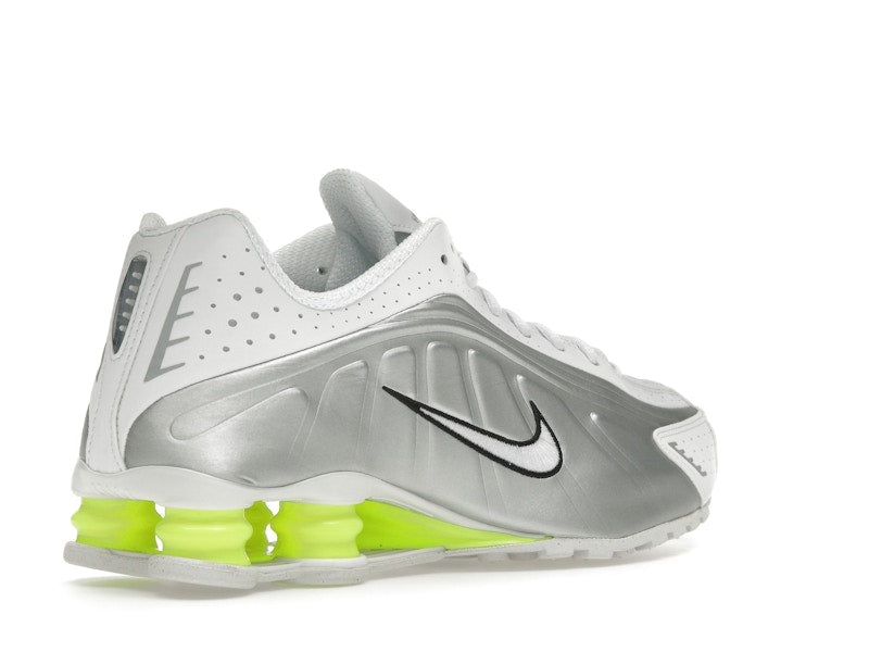 Nike Shox R4 White Metallic Silver Volt - White/Metallic Silver/Volt - AR3565-102 - 32