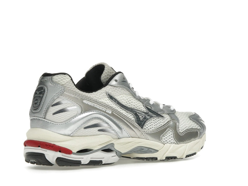 Mizuno Wave Rider 10 White Black Rythmic Red - vue 33