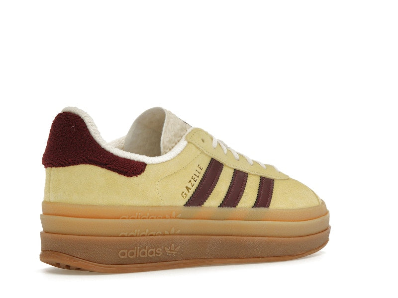 adidas Gazelle Bold Almost Yellow Maroon (Women's) - Almost Yellow/Maroon/Wonder White - IF5937 - 32