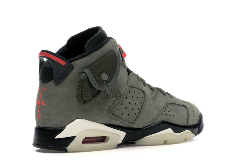 Air Jordan 6 Retro Travis Scott (GS) - Medium Olive/Black-Sail-University Red - CN1085-200 - 32