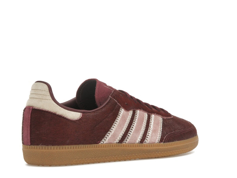 adidas Samba OG Maroon Sand Strata Pony (Women's) - Sand Strata/Maroon/Warm Clay - JP5330 - 32