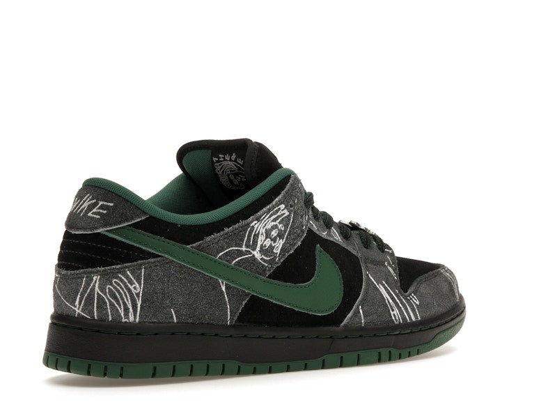 Nike SB Dunk Low There Skateboards - Black/Gorge Green-Summit White - HF7743-001 - 32