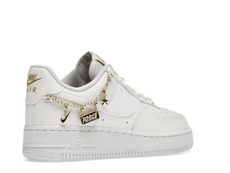 Nike Air Force 1 Low LX White Pendant (Women's) - White/White-Metallic Gold-Flat Gold - DD1525-100 - 32