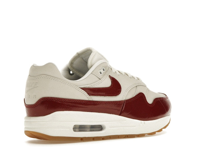 Nike Air Max 1 LX Team Red (Women's) - Sail/Sail/Gum Light Brown/Team Red - FJ3169-100 - 32