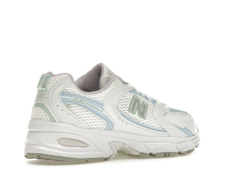 New Balance 530 White Light Chrome Blue Clay Ash - White/Light Chrome Blue/Clay Ash - MR530PC - 32