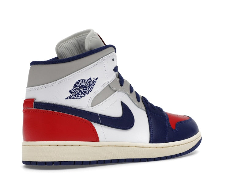 Air Jordan 1 Mid Rare Air - White/University Red/Neutral Grey/Deep Royal Blue - DQ8426-102 - 32