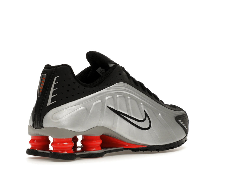 Nike Shox R4 Metallic Silver Black Picante Red (GS) - Metallic Silver/Black/Picante Red/Metallic Silver - CW2626-005 - 32