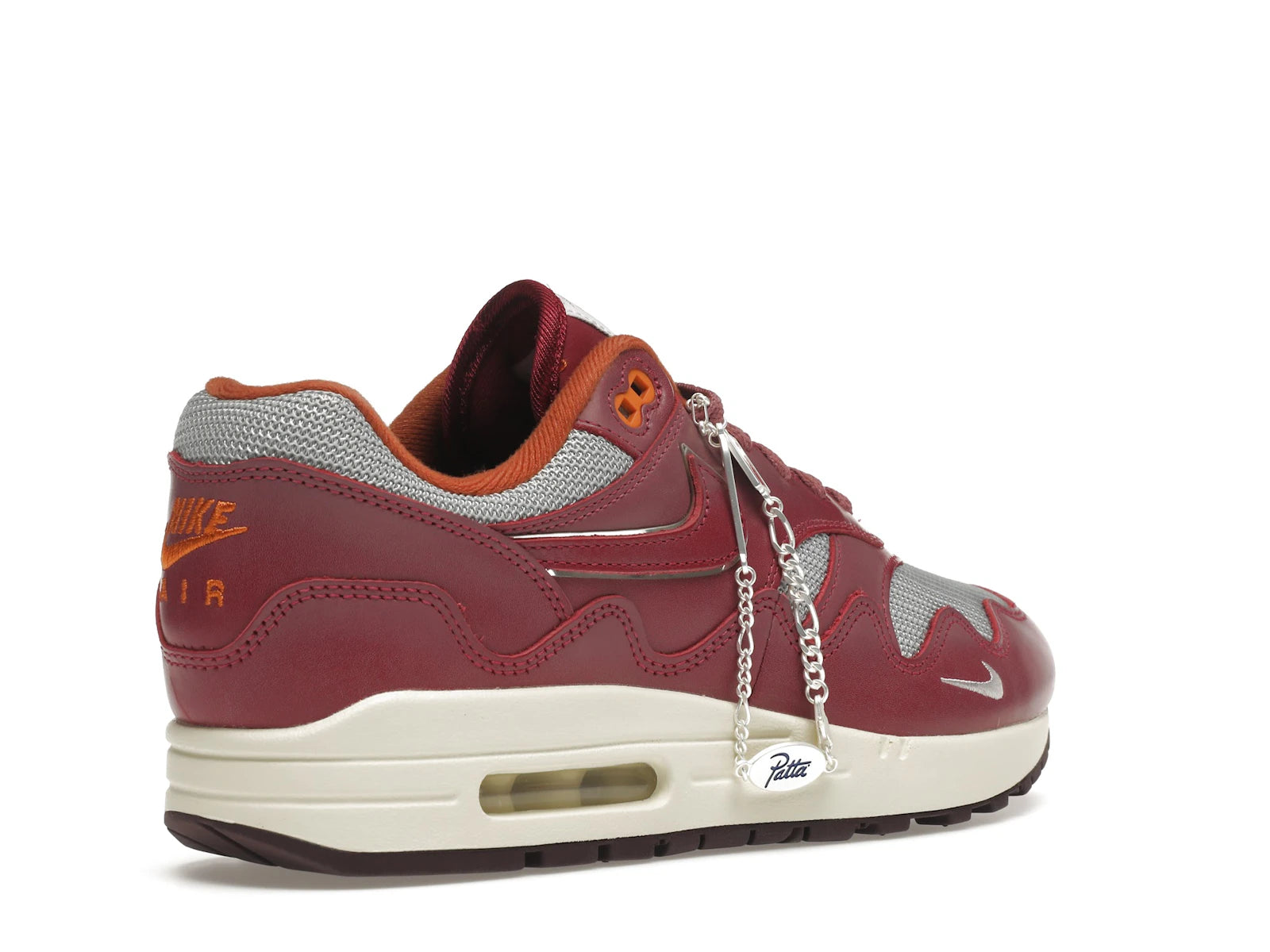Nike Air Max 1 Patta Waves Rush Maroon With Bracelet - Metallic Silver/Rush Maroon - DO9549-001 - 32
