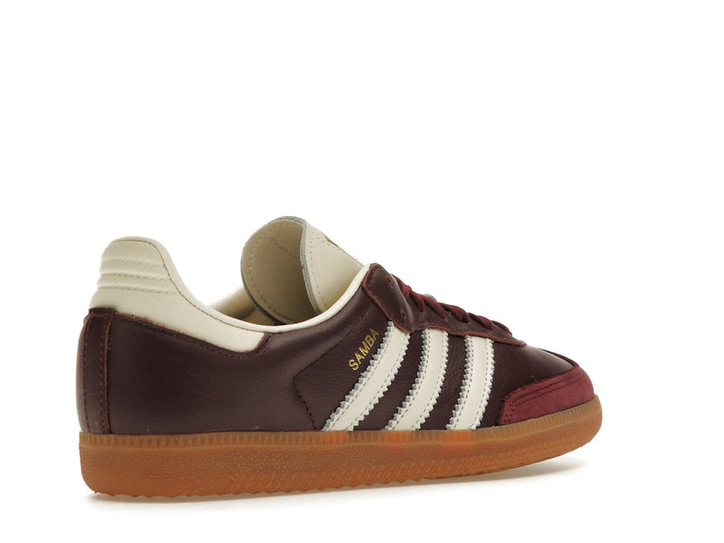 Adidas Samba OG Maroon Gold Metallic - Maroon/Cream White/Gold Metallic - ID0477 - 32