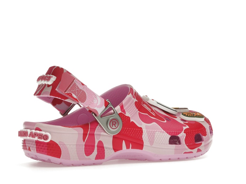 Crocs Classic Clog A Bathing Ape Bape Abc Camo Pink - vue 33