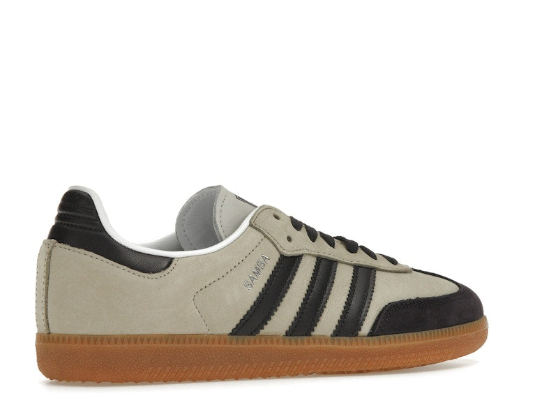 adidas Samba OG Putty Grey Black (Women's) - Putty Grey S24/Aurora Black S24/Silver Metallic - IE5835 - 33