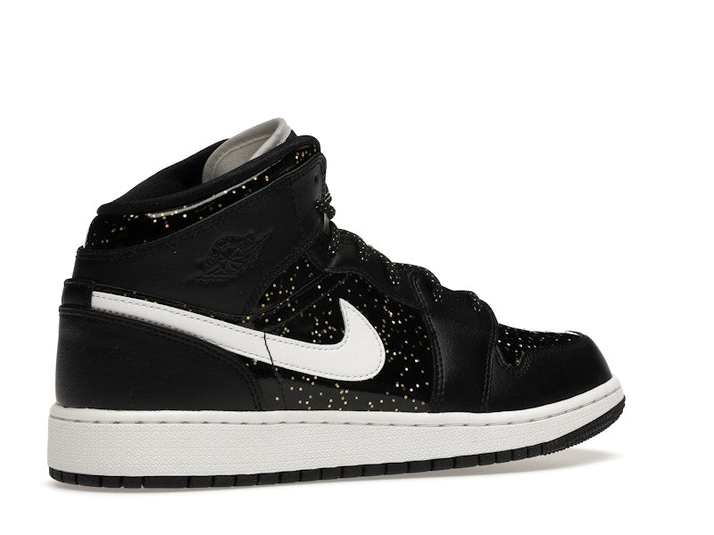 Air Jordan 1 Mid Black Speckle (GS) - Black/White - AV5174-001 - 33