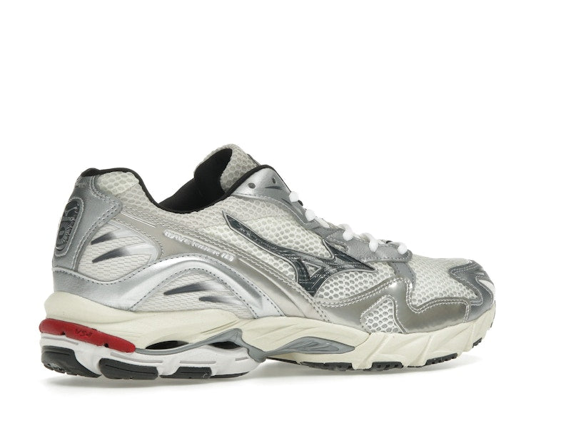 Mizuno Wave Rider 10 White Black Rythmic Red - vue 34