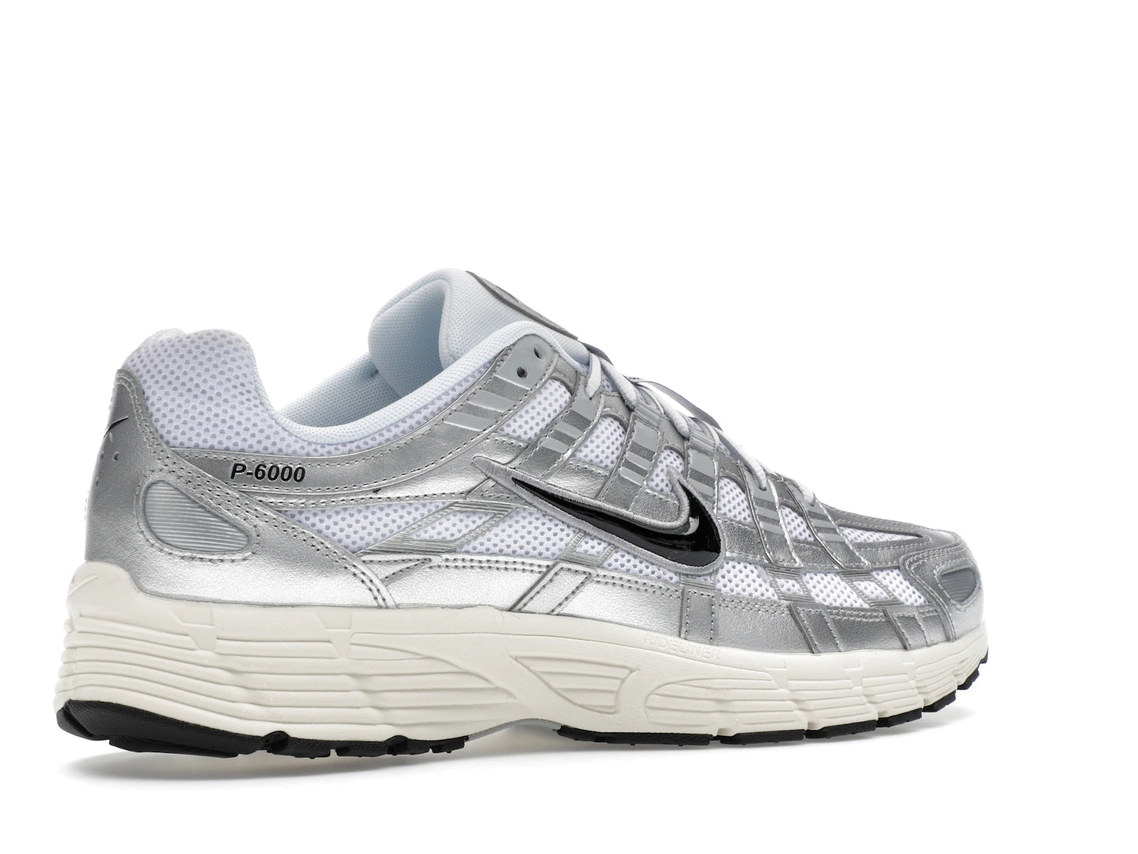 Nike P 6000 White Metallic Silver Flat Silver Black - White/Metallic Silver/Flat Silver/Black - CD6404-105 - 33